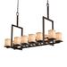 Justice Design Group Textile 51 Inch 12 Light Linear Suspension Light - FAB-8619-15-CREM-DBRZ-LED12-8400