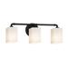 Justice Design Group Fusion 23 Inch 3 Light Bath Vanity Light - FSN-8463-15-OPAL-MBLK