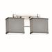 Justice Design Group Textile 14 Inch 2 Light Bath Vanity Light - FAB-8422-55-GRAY-CROM