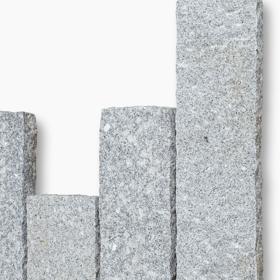 Seltra Natursteine Palisaden BRAVO RUSTIQUE+ Granit edelgrau Herkunft Vietnam, 8x20 cm, 50 cm Image
