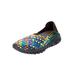 Wide Width Women's CV Sport Ria Slip On Sneaker by Comfortview in Black Multi (Size 8 1/2 W)