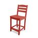 POLYWOOD® La Casa Café Counter Side Outdoor Chair Plastic in Red | 41.13 H x 17 W x 20.75 D in | Wayfair TD101SR