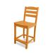 POLYWOOD® La Casa Café Counter Side Outdoor Chair Plastic in Orange/Yellow | 41.13 H x 17 W x 20.75 D in | Wayfair TD101TA