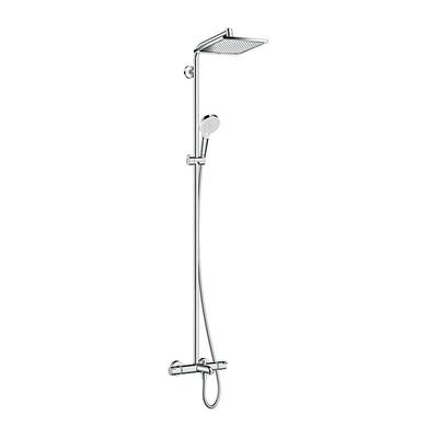 Hansgrohe - Crometta e 240 Showerpipe 27298000 chrom, 1jet, 240 x 240 mm, mit Wannenthermostat