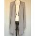 Anthropologie Sweaters | Anthropologie Long Tan Faux Leather Edge Cardigan | Color: Brown/Tan | Size: S