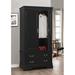 Glory Furniture Louis Phillipe Armoire Wood in Black | 78 H x 40 W x 24 D in | Wayfair G3150-A