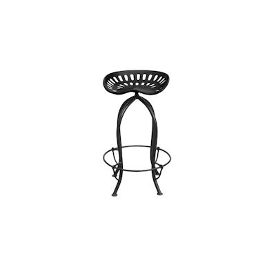 SIT Möbel Barhocker | aus einem recycelten Traktorsitz | Gestell Metall schwarz | B 47 x T 47 x H 79 cm | 01054-23 | Ser