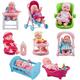 deAO Set of 8 Mini 5" Baby Dolls with Accessories Including Stroller, Bathtub, Crib, High Chair, Walker and Much More!