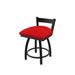 Holland Bar Stool Catalina 18" Low Back Vanity Stool Faux Leather/Upholstered/Leather in Red/Gray/Black | 28 H x 17 W x 17 D in | Wayfair