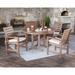 POLYWOOD® Signature 5-Piece Round Outdoor Dining Set w/ Trestle Legs Plastic in Brown | Wayfair PWS334-1-TE