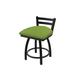 Holland Bar Stool Jackie 18" Tall Metal Vanity Stool Faux Leather/Upholstered/Leather/Metal in Green/Black/Brown | 31 H x 17 W x 17 D in | Wayfair