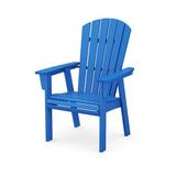 POLYWOOD® Nautical Curveback Adirondack Dining Chair Plastic/Resin in Blue | 41.63 H x 28.25 W x 28.88 D in | Outdoor Dining | Wayfair ADD610PB