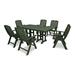 Trex Outdoor Yacht Club Highback 7-Piece Dining Set in Green | Wayfair TXS103-1-RC