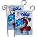 Breeze Decor July 4th Hot Air Balloon Impressions Decorative 2-Sided 19 x 13 in. Garden Flag, Polyester in Gray/Blue | 18.5 H x 13 W in | Wayfair