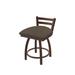 Holland Bar Stool Jackie 18" Tall Metal Vanity Stool Faux Leather/Upholstered/Leather/Metal in Brown | 31 H x 17 W x 17 D in | Wayfair 41118BZ006