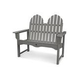 Trex Outdoor Cape Cod 48" Adirondack Bench Plastic in Gray | 42.75 H x 48.25 W x 28 D in | Wayfair TXADBNSS