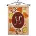 Breeze Decor Autumn N Initial 2-Sided Polyester 18.5 x 13 in. Flag Set in Red/Orange/Brown | 18.5 H x 13 W x 1 D in | Wayfair