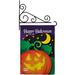 Breeze Decor Halloween Night 2-Sided Polyester 18.5 x 13 in. Flag Set in Black/Orange | 18.5 H x 13 W x 1 D in | Wayfair