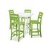 POLYWOOD® La Casa Cafe Rectangular 4 - Person 37.63" Long Outdoor Dining Set Plastic in Green | Wayfair PWS435-1-10406