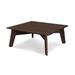 POLYWOOD® Riviera Plastic Outdoor Coffee Table Plastic in Brown | 15 H x 34.75 W x 34.75 D in | Wayfair CTMX35MA