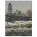 Vault W Artwork The Church at Vetheuil, 1879 by Claude Monet - Print on Canvas Metal in Blue/Gray/Green | 32 H x 24 W x 2 D in | Wayfair