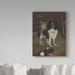 Vault W Artwork 'Tama the Japanese Dog' by Edouard Manet Oil Painting Print on Wrapped Canvas in Brown/Gray | 19 H x 14 W x 2 D in | Wayfair