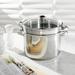 Prep & Savour Stainless Steel Steamer Pot w/ Lid Stainless Steel in Gray | 6.75 H x 13 W in | Wayfair WFBS1192 26988320