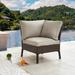Latitude Run® Ajai Patio Chair w/ Cushions in Brown | 27.5 H x 27.9 W x 27.9 D in | Wayfair 7F9604F89A704709B7998A494729BD7D