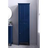 Birch Lane™ Gardner 21" W x 73" H x 18" D Free-Standing Linen Cabinet Manufactured Wood in Blue | 73 H x 21 W x 18 D in | Wayfair