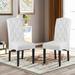 Red Barrel Studio® Perdido Parsons Chair in White Faux Leather/Wood/Upholstered in Black/Brown | 40.5 H x 18.5 W x 16.7 D in | Wayfair