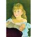 Vault W Artwork Portrait of Lina Campineanu by Edouard Manet - Print in Blue/Yellow | 66 H x 44 W x 1.5 D in | Wayfair