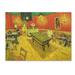 Vault W Artwork Night Caf? w/ Pool Table by Vincent Van Gogh - Print Fabric in White/Black | 35 H x 47 W x 2 D in | Wayfair ALI10051-C3547GG