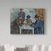 Vault W Artwork 'The Card Players' by Paul Cezanne Oil Painting Print on Wrapped Canvas in Blue/Brown | 14 H x 19 W x 2 D in | Wayfair