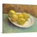 Vault W Artwork 'Still Life w/ Lemons on a Plate' by Vincent Van Gogh Painting Print | 16 H x 20 W x 1.5 D in | Wayfair