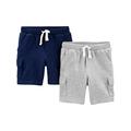 Simple Joys by Carter's Jungen Knit Cargo, Pack of 2 Shorts, Marineblau/Grau, 2 Jahre (2er Pack)