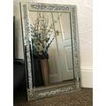 Biznest Rectangle Shape Designer Large Jewel Wall Mirror Loose Diamante Beautiful Decoration Wallmirror (PACK OF 2) 40x60cm