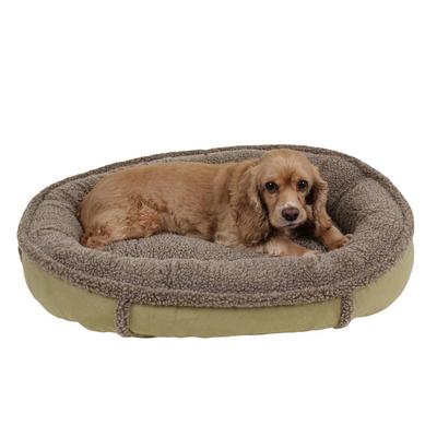 Carolina Pet Company Small Sage Faux Suede and Tipped Berber Round Comfy Cup