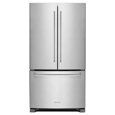 KitchenAid 20 cu. ft. French Door Refrigerator in Stainless Steel, Counter Depth, Silver