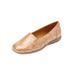 Wide Width Women's The Leisa Slip On Flat by Comfortview in Camel (Size 9 1/2 W)