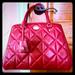 Coach Bags | A Coach Red Leather Quilted Satchel Handbag | Color: Red | Size: 9” Tall, 11” Wide Sides =6” Bottom =4”