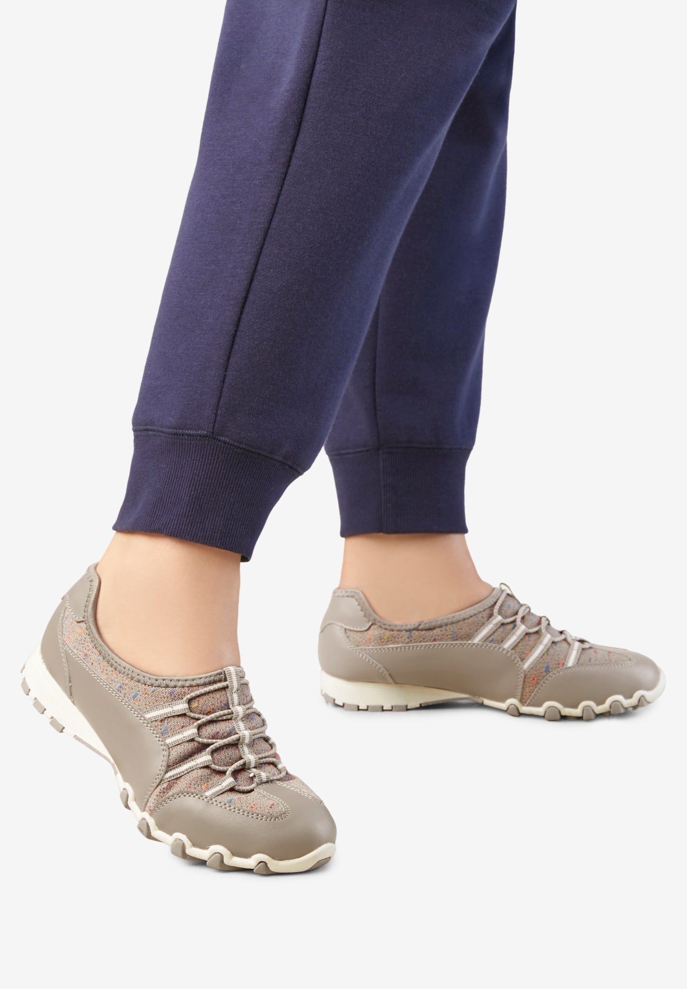 Extra Wide Width Women's CV Sport Tory Slip On Sneaker by Comfortview in Multi Taupe (Size 8 WW)