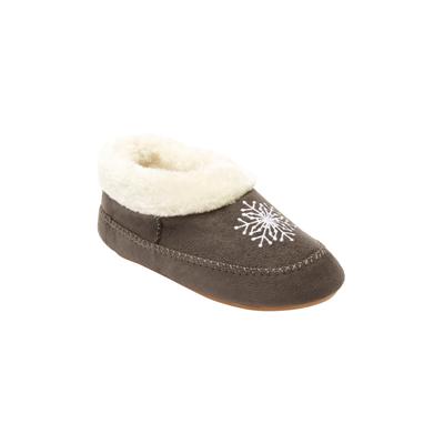 Wide Width Women's The Snowflake Slipper by Comfortview in Slate Grey (Size L W)