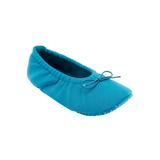 Wide Width Women's The Ana Ballerina Slipper by Comfortview in Deep Teal (Size XL W)