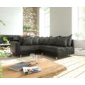 DELIFE Ecksofa Clovis Schwarz modular Armlehne Ottomane Links, Design Ecksofas, Couch Loft, Modulsofa, modular