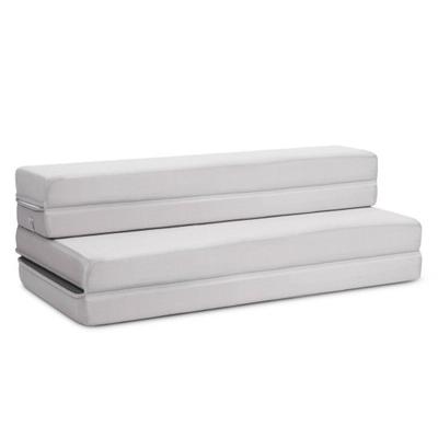 Costway 4 Inch Folding Sofa Bed Foam Mattress with Handles-Full XL