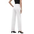 Plus Size Women's Classic Bend Over® Pant by Roaman's in White (Size 40 W) Pull On Slacks