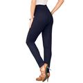 Plus Size Women's Skinny-Leg Comfort Stretch Jean by Denim 24/7 in Indigo Wash (Size 34 W) Elastic Waist Jegging