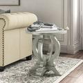 One Allium Way® Vindas Pedestal End Table Wood in White | 24 H x 24 W x 24 D in | Wayfair 30A8F0A256F04CA2A3EE0733EE2CA443