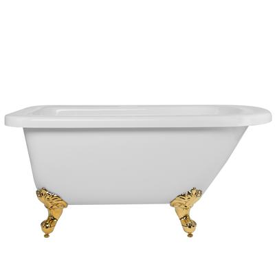 Randolph Morris Savanna 57 Inch Acrylic Classic Clawfoot Tub - No Faucet Drillings - Ball & Claw Feet RMA57RT0WRBS