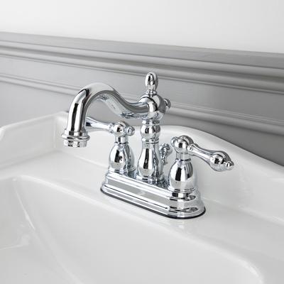 Randolph Morris Victorian Centerset Bathroom Faucet with Metal Lever Handles RMB813ML-CP